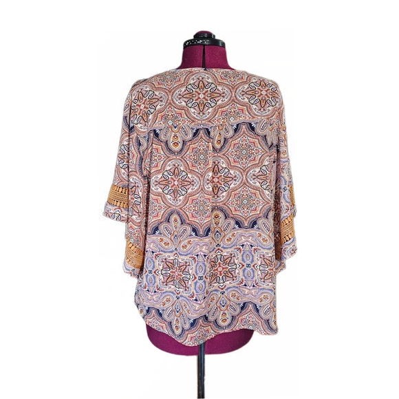Zac & Rachel Boho Paisley Flowy Blouse - Picture 7 of 15
